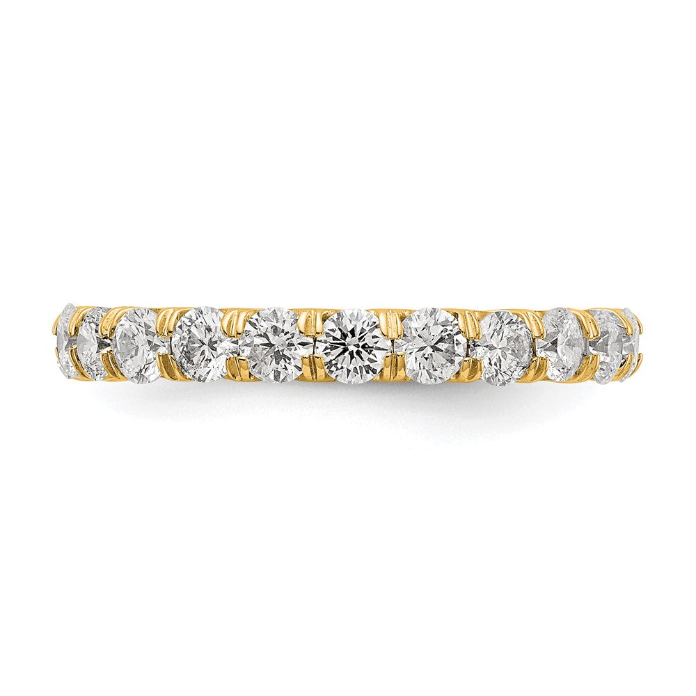 Alternate view of the 2.8mm 14K Yellow Gold U Prong 2.0 Ctw Diamond Eternity Band, Size 4 by The Black Bow Jewelry Co.