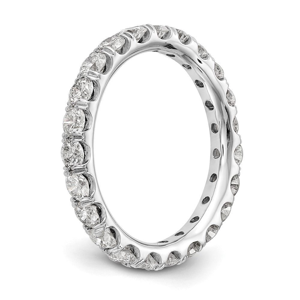 Alternate view of the 14K White Gold 2 Ctw U Prong E-F Lab Cr. Diamond Eternity Band, Sz 4 by The Black Bow Jewelry Co.