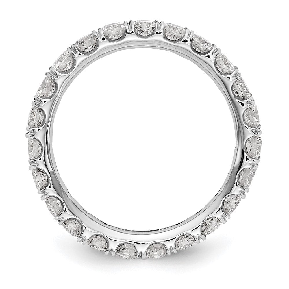 Alternate view of the 14K White Gold 2 Ctw U Prong G-H Lab Cr. Diamond Eternity Band, Sz 4 by The Black Bow Jewelry Co.