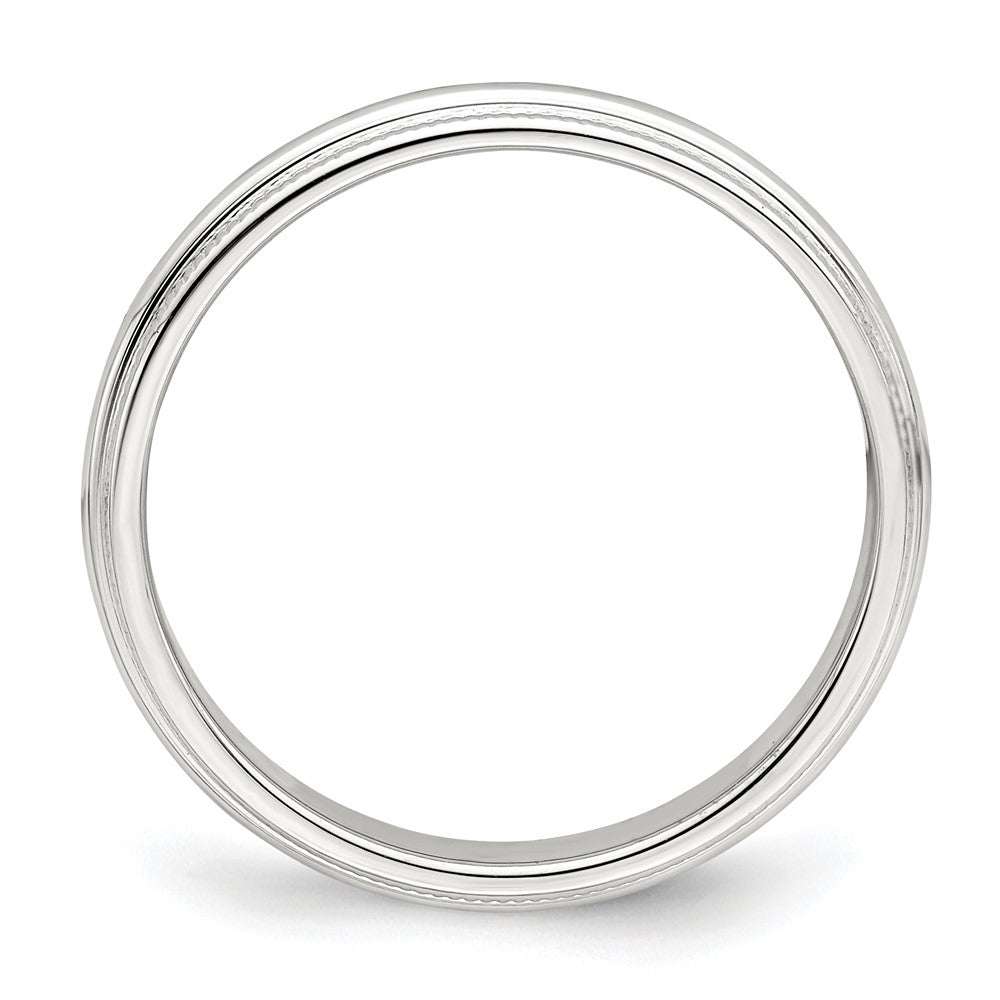 Alternate view of the 3mm Sterling Silver Half Round Milgrain Edge Standard Fit Band by The Black Bow Jewelry Co.