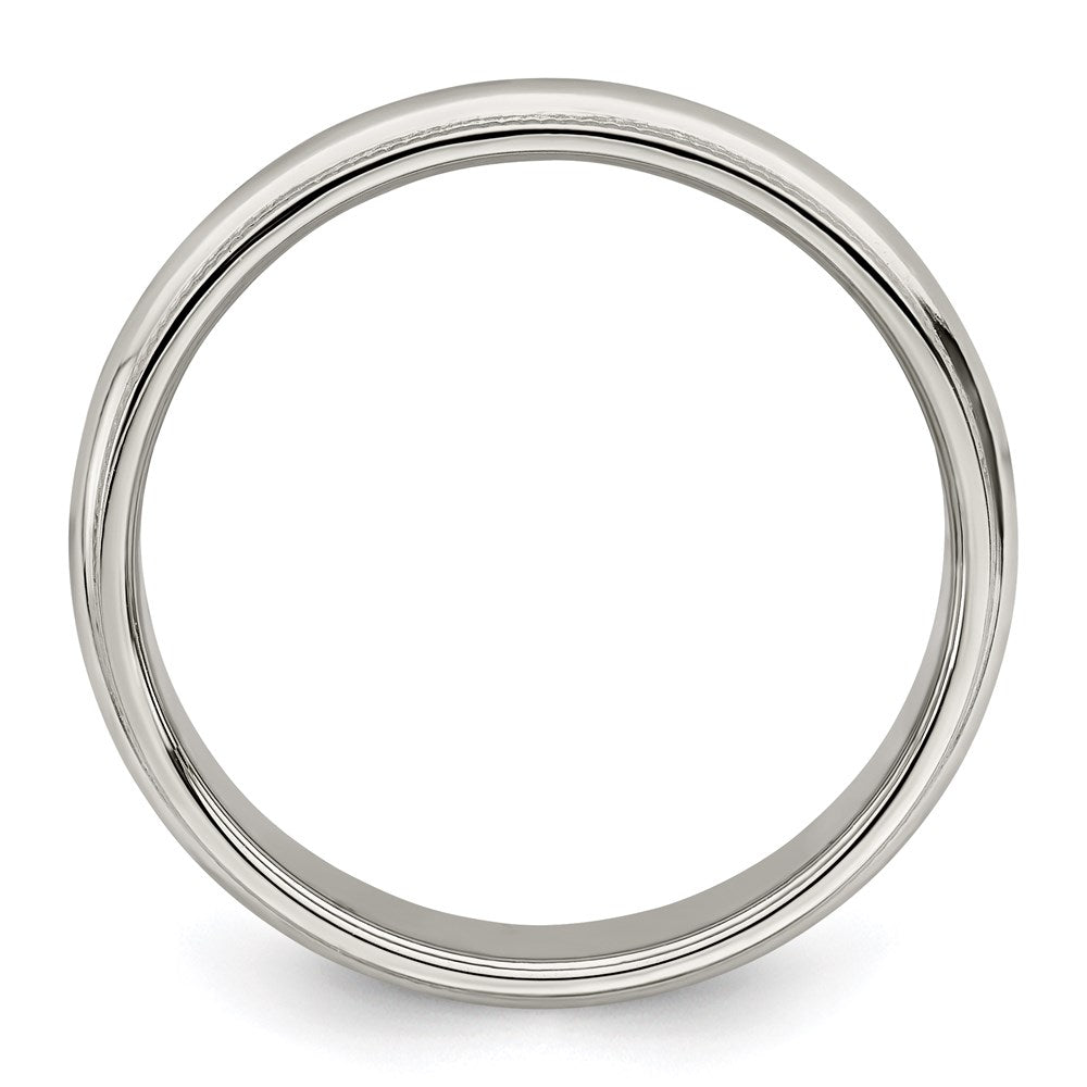 Alternate view of the 4mm Sterling Silver Half Round Milgrain Edge Standard Fit Band by The Black Bow Jewelry Co.