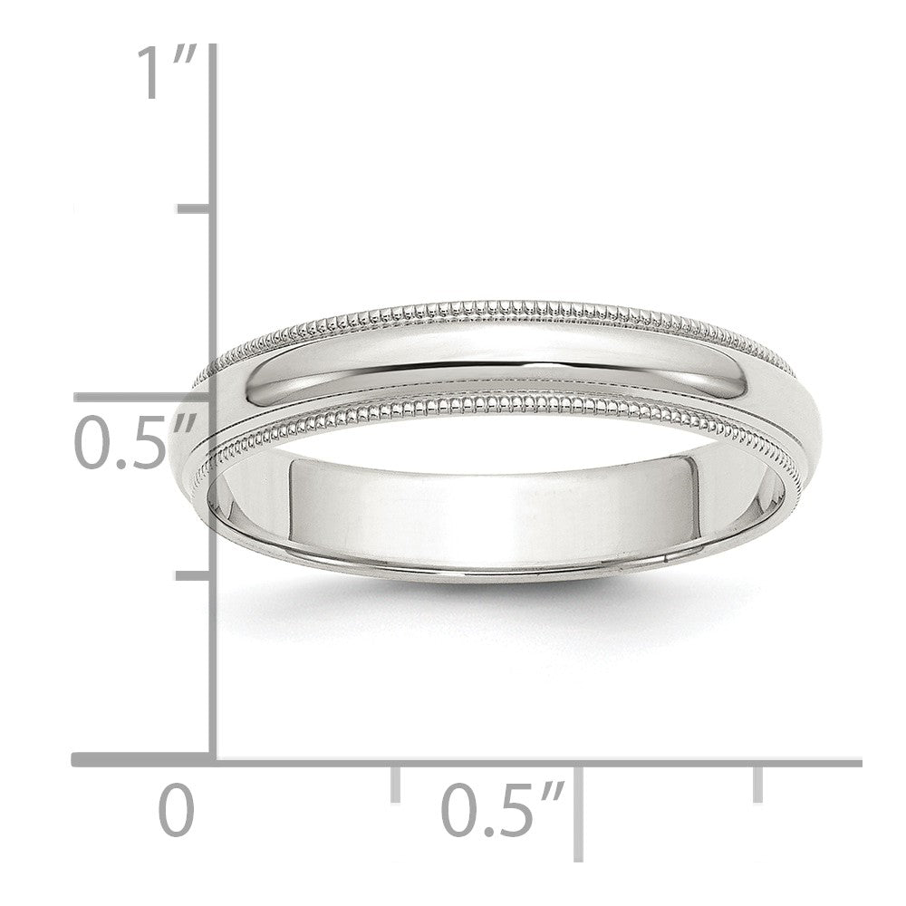 Alternate view of the 4mm Sterling Silver Half Round Milgrain Edge Standard Fit Band by The Black Bow Jewelry Co.