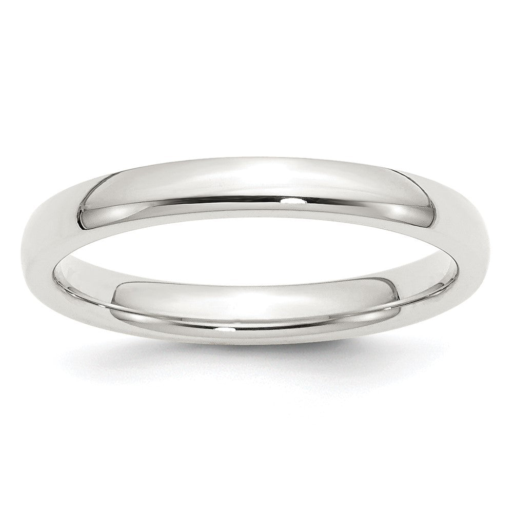 3mm Sterling Silver Polished Domed Comfort Fit Band, Item R12492 by The Black Bow Jewelry Co.