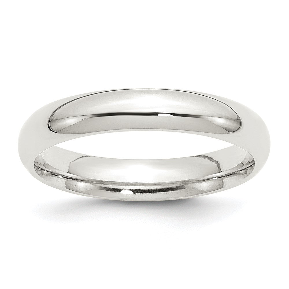 4mm Sterling Silver Polished Domed Comfort Fit Band, Item R12493 by The Black Bow Jewelry Co.