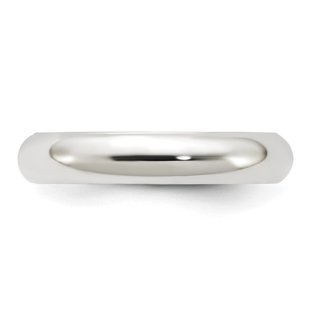 Alternate view of the 4mm Sterling Silver Polished Domed Comfort Fit Band by The Black Bow Jewelry Co.