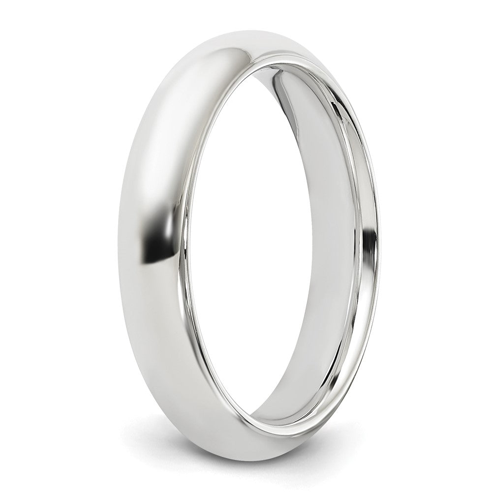 Alternate view of the 4mm Sterling Silver Polished Domed Comfort Fit Band by The Black Bow Jewelry Co.