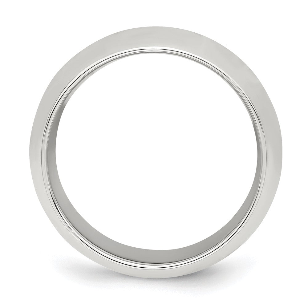 Alternate view of the Men&#39;s 8mm Sterling Silver Polished Domed Comfort Fit Band by The Black Bow Jewelry Co.