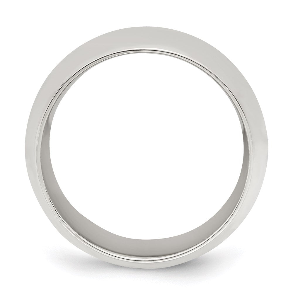 Alternate view of the Men's 9mm Sterling Silver Polished Domed Comfort Fit Band by The Black Bow Jewelry Co.