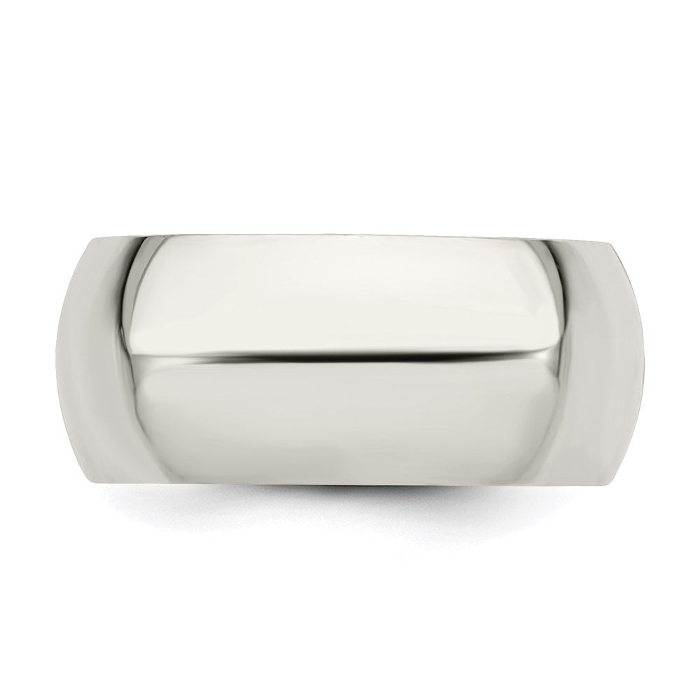 Alternate view of the Men's 9mm Sterling Silver Polished Domed Comfort Fit Band by The Black Bow Jewelry Co.