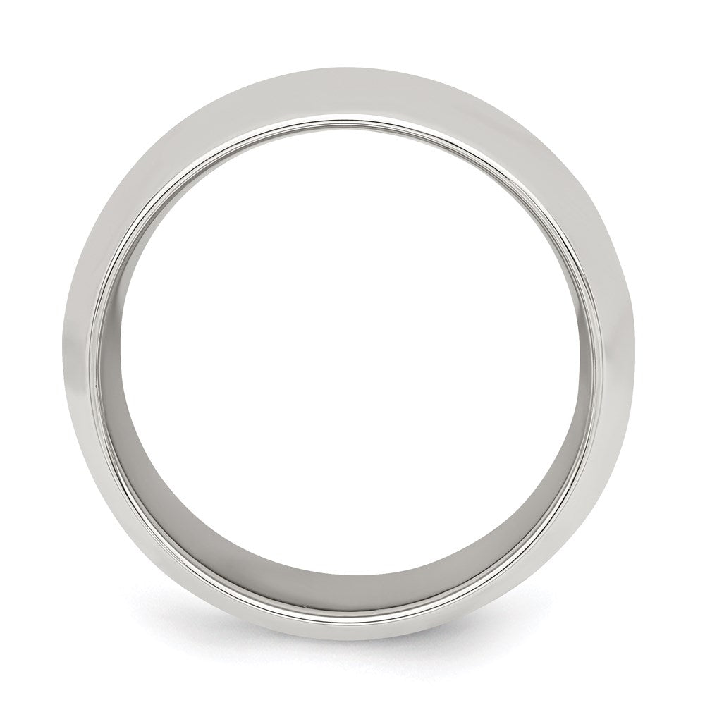 Alternate view of the Men's 10mm Sterling Silver Polished Domed Comfort Fit Band by The Black Bow Jewelry Co.