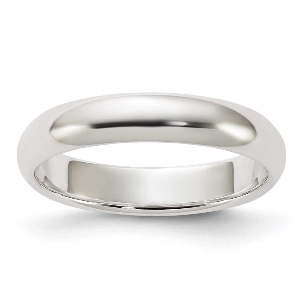 4mm Sterling Silver Polished Half Round Standard Fit Band, Item R12506 by The Black Bow Jewelry Co.