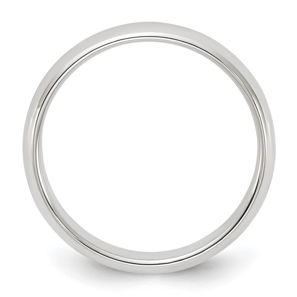 Alternate view of the 4mm Sterling Silver Polished Half Round Standard Fit Band by The Black Bow Jewelry Co.