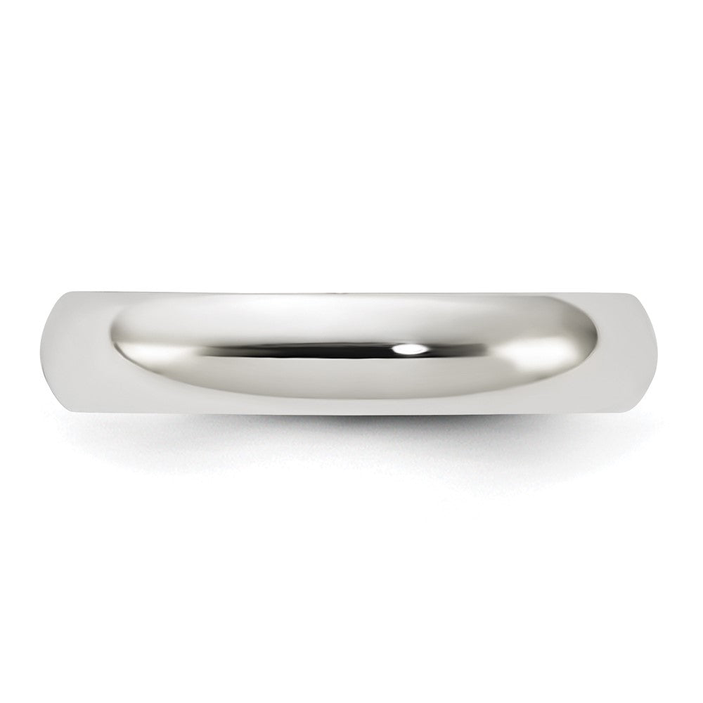 Alternate view of the 4mm Sterling Silver Polished Half Round Standard Fit Band by The Black Bow Jewelry Co.