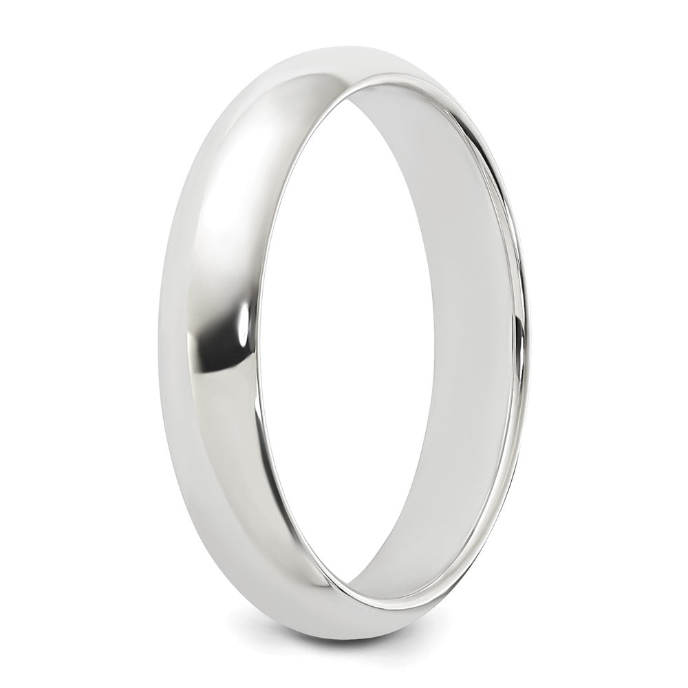 Alternate view of the 4mm Sterling Silver Polished Half Round Standard Fit Band by The Black Bow Jewelry Co.