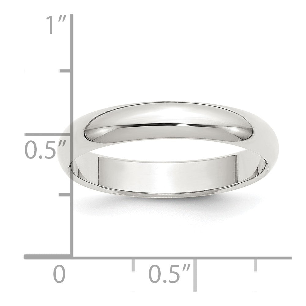 Alternate view of the 4mm Sterling Silver Polished Half Round Standard Fit Band by The Black Bow Jewelry Co.