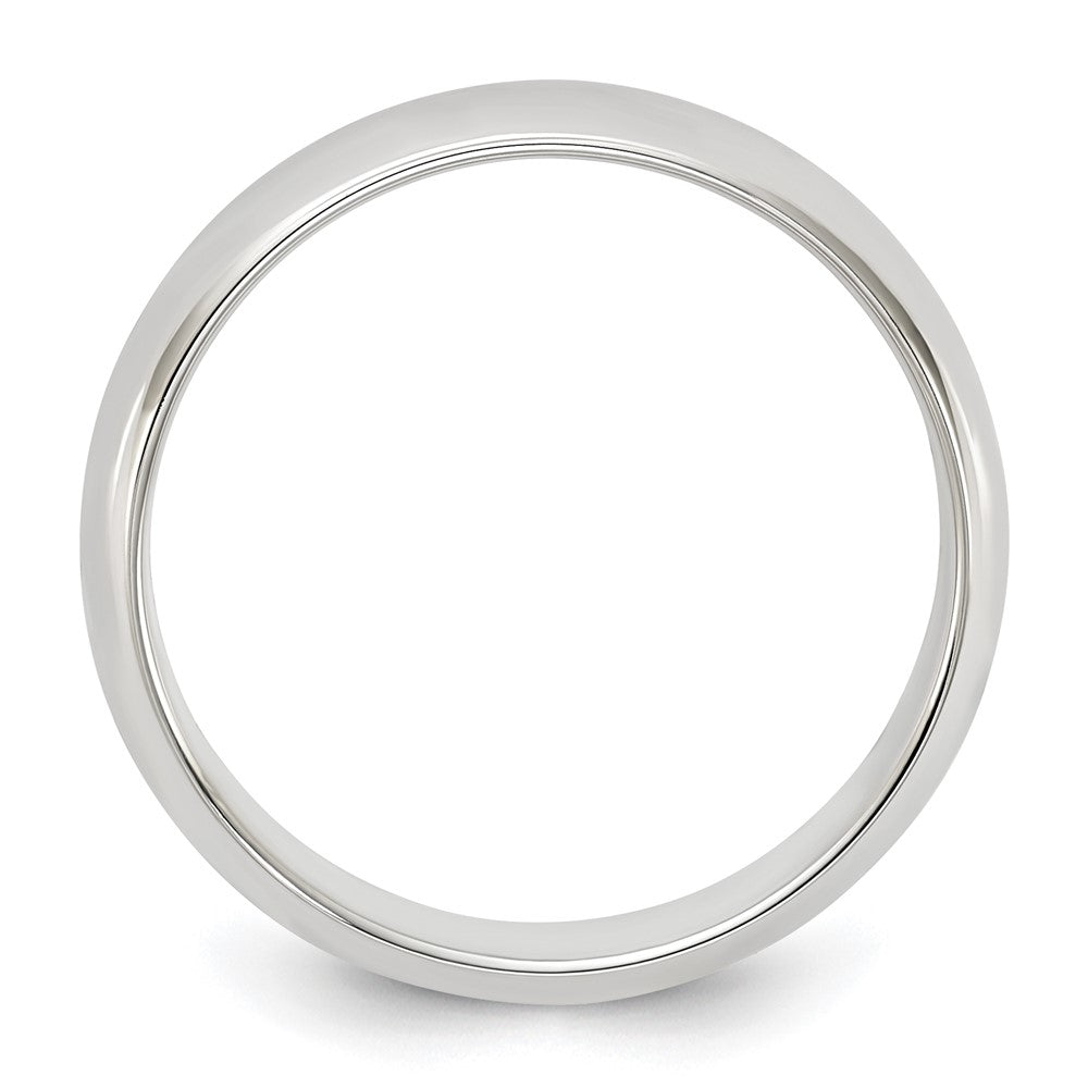 Alternate view of the 5mm Sterling Silver Polished Half Round Standard Fit Band by The Black Bow Jewelry Co.