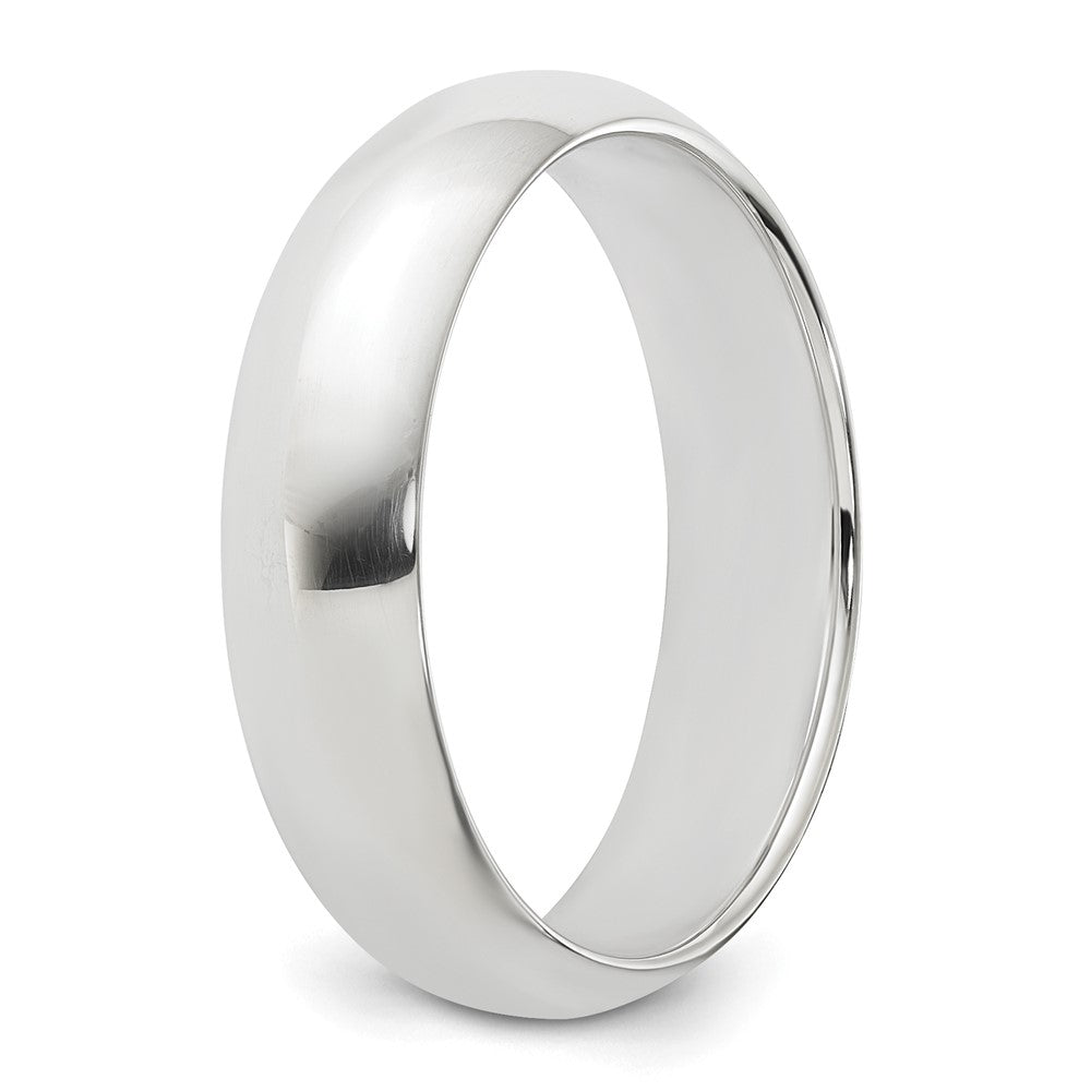 Alternate view of the 5mm Sterling Silver Polished Half Round Standard Fit Band by The Black Bow Jewelry Co.