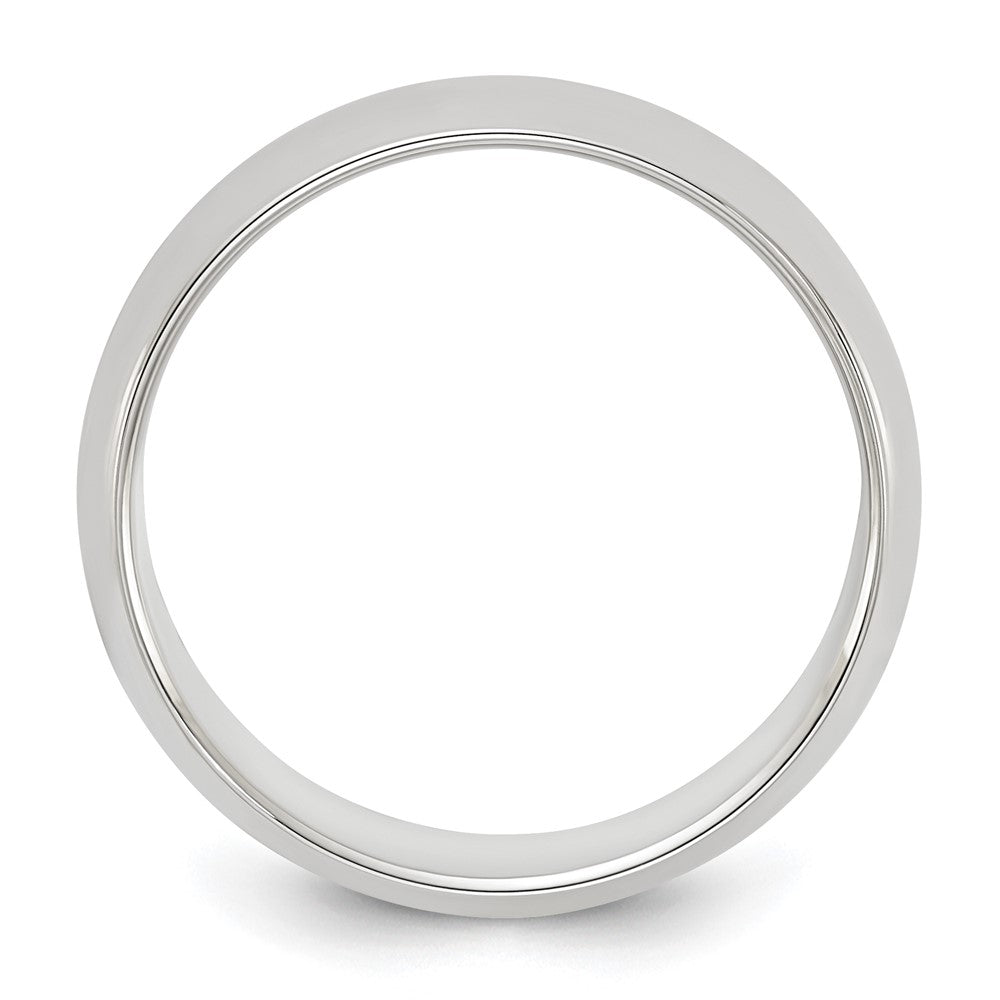 Alternate view of the 6mm Sterling Silver Polished Half Round Standard Fit Band by The Black Bow Jewelry Co.