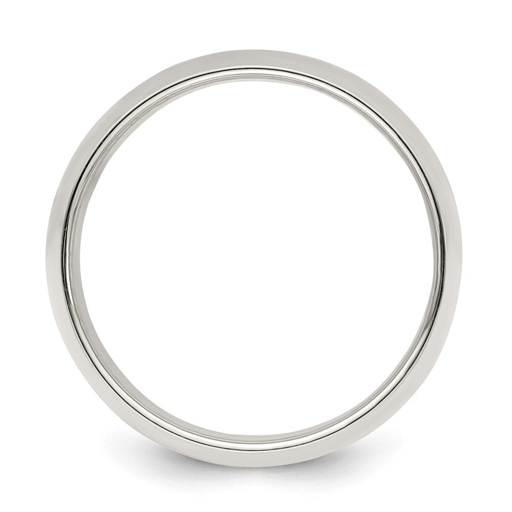 Alternate view of the Men's 9mm Sterling Silver Half Round Standard Fit Band by The Black Bow Jewelry Co.