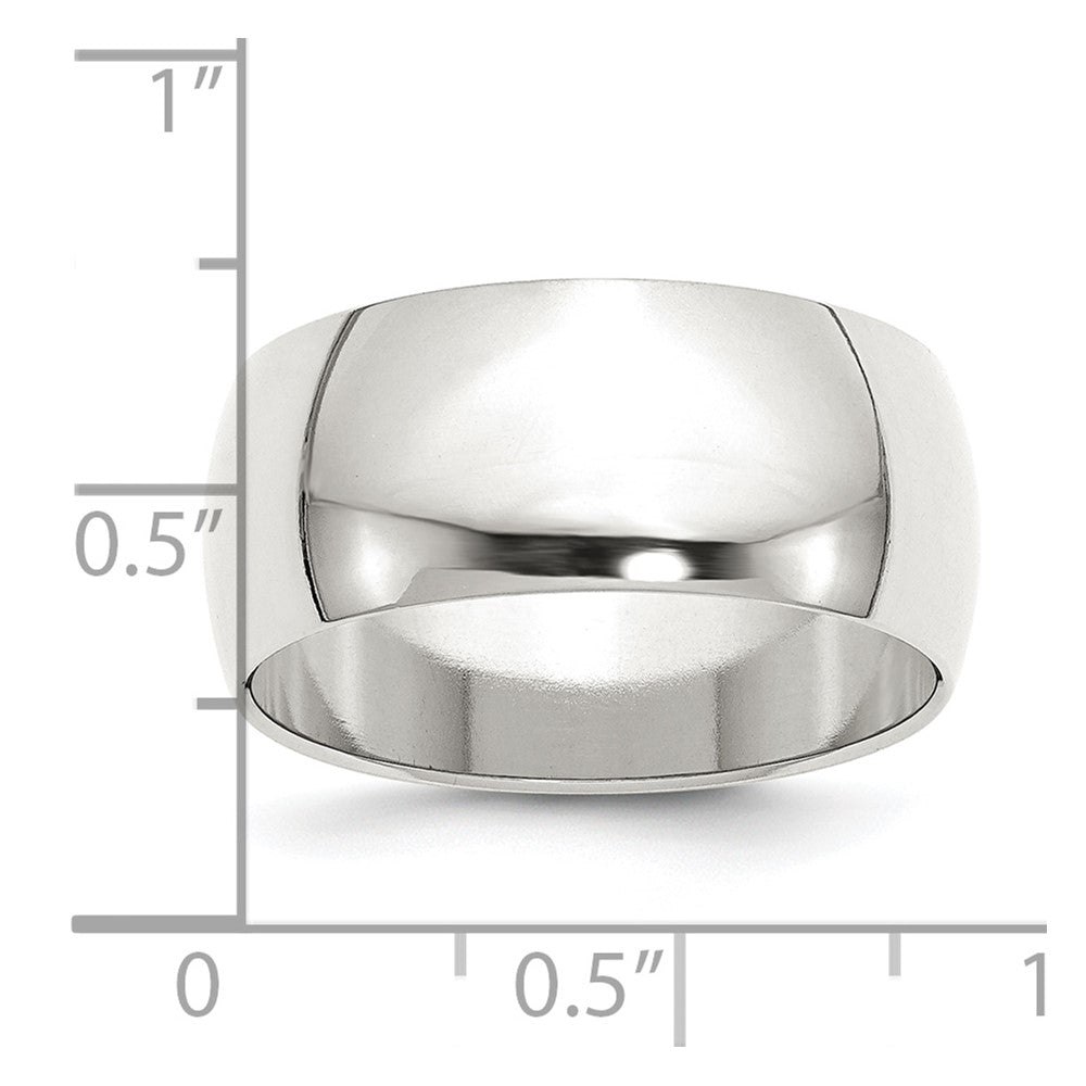 Alternate view of the Men's 9mm Sterling Silver Half Round Standard Fit Band by The Black Bow Jewelry Co.