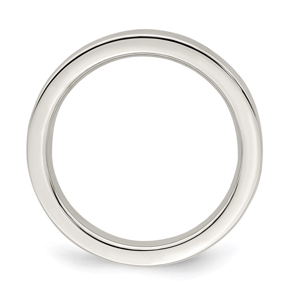 Alternate view of the 3mm Sterling Silver Polished Flat Comfort Fit Band by The Black Bow Jewelry Co.