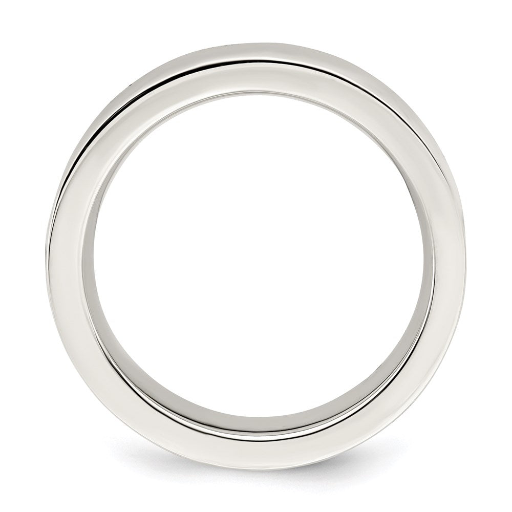 Alternate view of the 5mm Sterling Silver Polished Flat Comfort Fit Band by The Black Bow Jewelry Co.