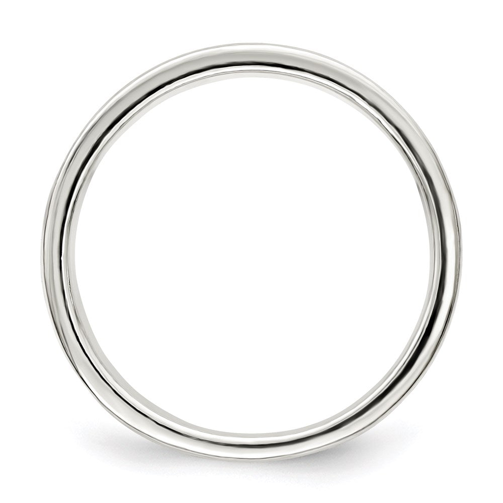 Alternate view of the 8mm Sterling Silver Polished Flat Rope Edge Standard Fit Band by The Black Bow Jewelry Co.