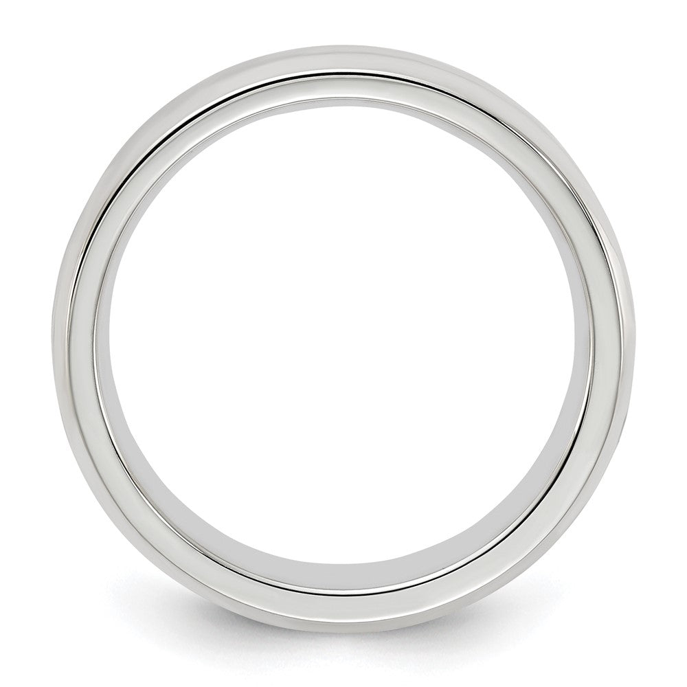 Alternate view of the 5mm Sterling Silver Polished Beveled Edge Comfort Fit Band by The Black Bow Jewelry Co.