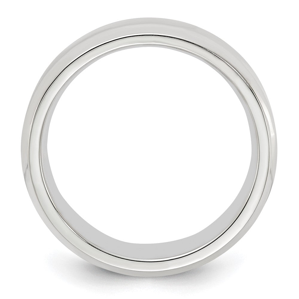Alternate view of the 6mm Sterling Silver Polished Beveled Edge Comfort Fit Band by The Black Bow Jewelry Co.