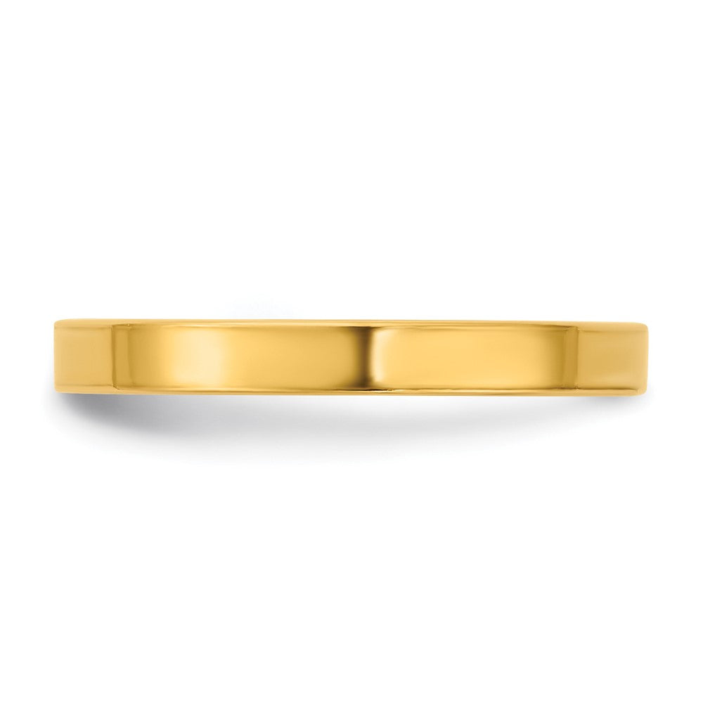 Alternate view of the 1/20 14K Gold Filled 2.25mm Polished Flat Stack Band by The Black Bow Jewelry Co.