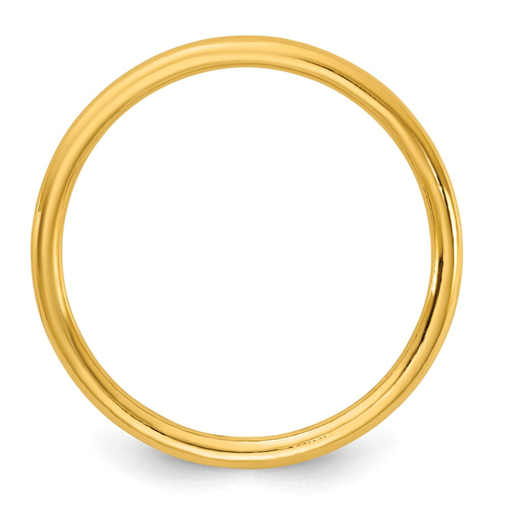 Alternate view of the 1/20 14K Gold Filled 1.5mm Polished Half Round Stack Band by The Black Bow Jewelry Co.