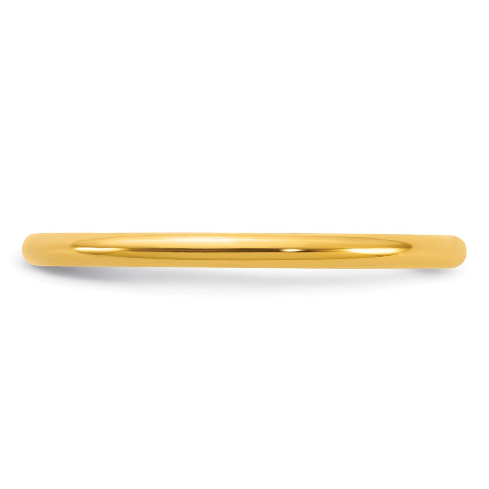 Alternate view of the 1/20 14K Gold Filled 1.5mm Polished Half Round Stack Band by The Black Bow Jewelry Co.