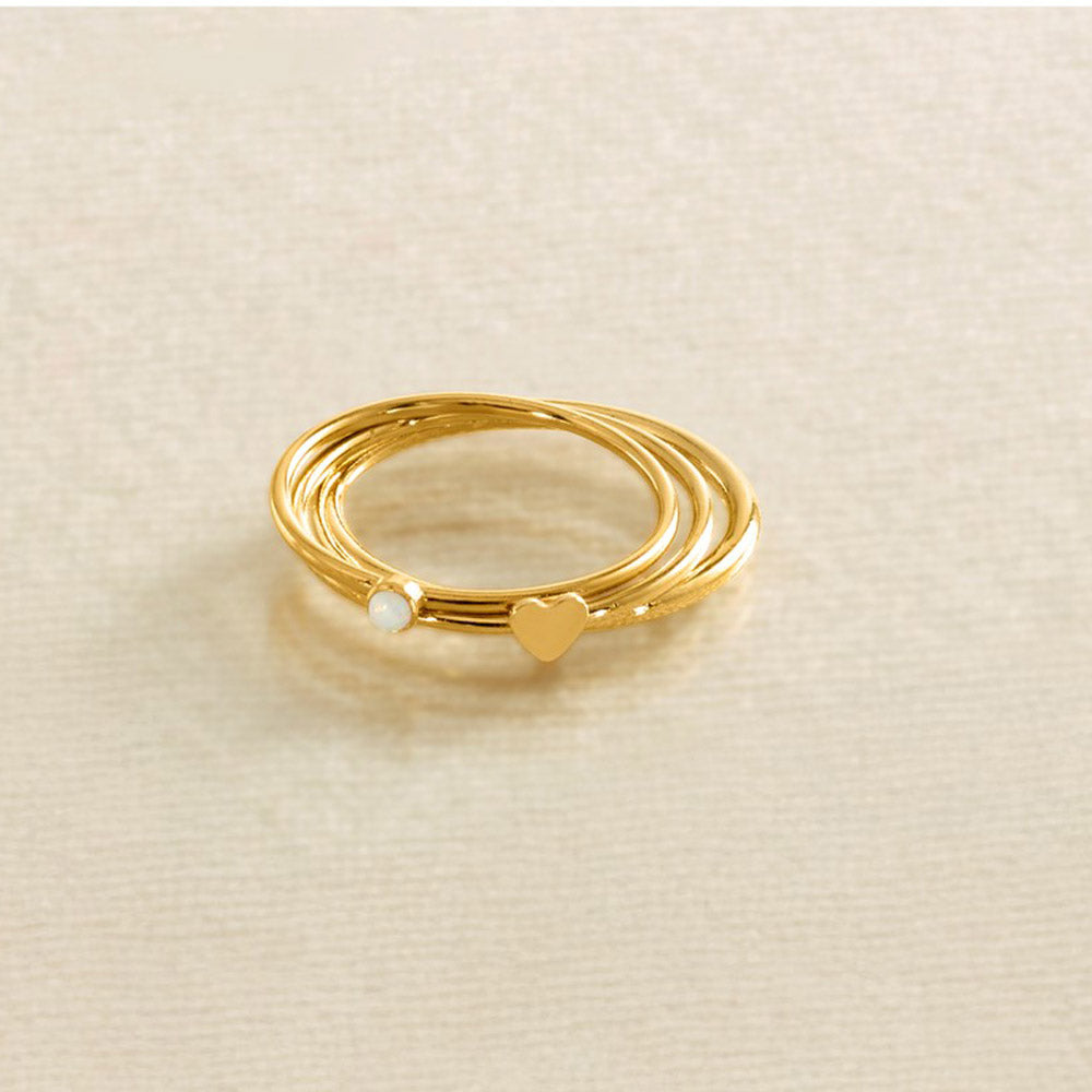 Alternate view of the 1/20 14K Gold Filled 1.5mm Polished Half Round Stack Band by The Black Bow Jewelry Co.