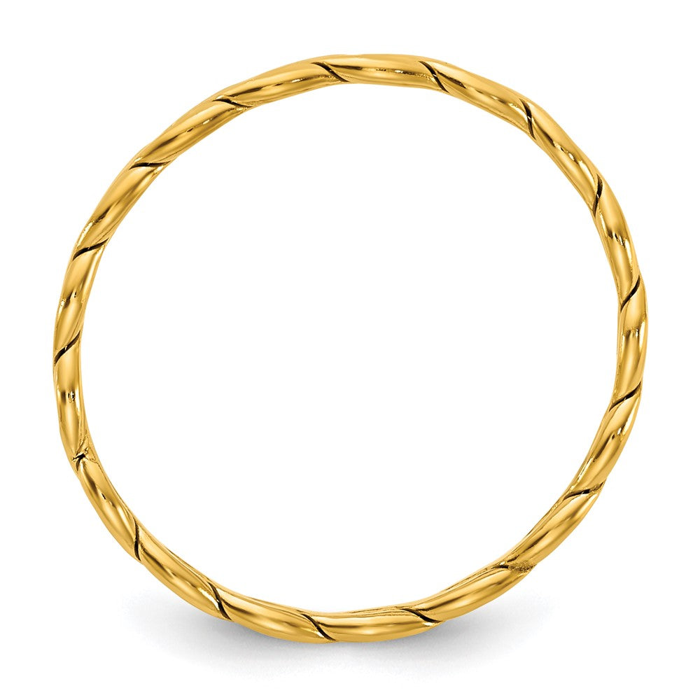 Alternate view of the 1/20 14K Gold Filled 2.4mm Polished Flat Woven Stack Band by The Black Bow Jewelry Co.