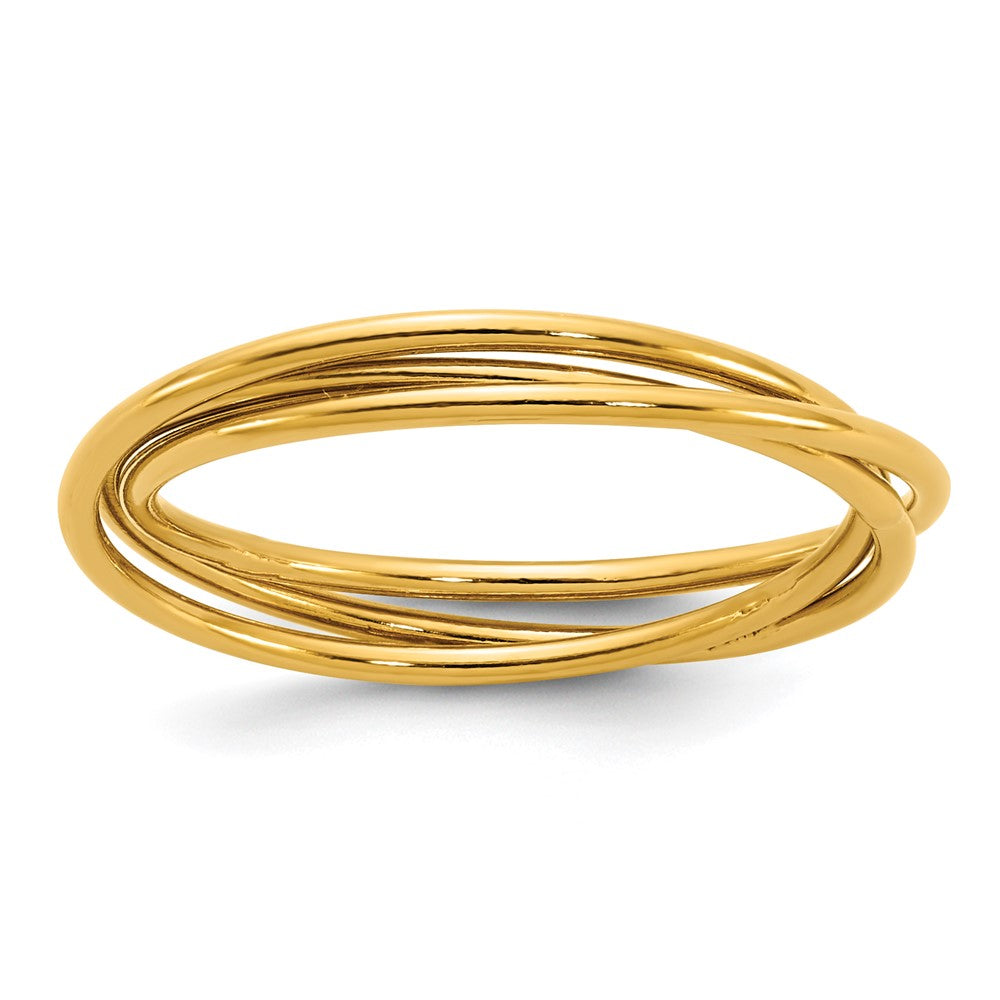 1/20 14K Gold Filled 3mm Triple Intertwined Band, Item R12581 by The Black Bow Jewelry Co.