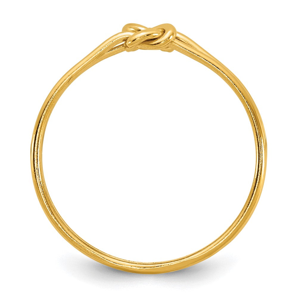 Alternate view of the 1/20 14K Gold Filled 4mm Double Love Knot Ring by The Black Bow Jewelry Co.