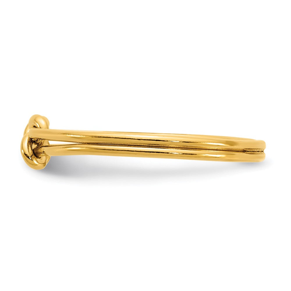 Alternate view of the 1/20 14K Gold Filled 4mm Double Love Knot Ring by The Black Bow Jewelry Co.
