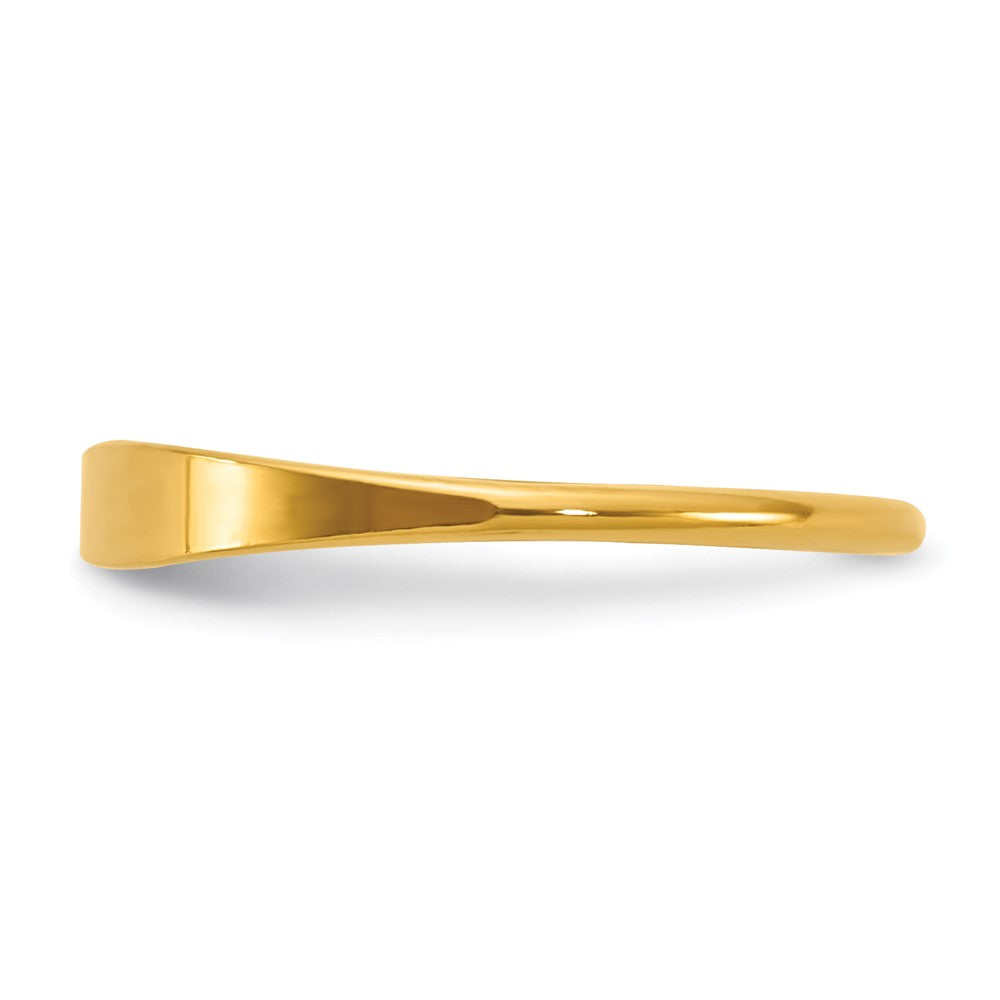 Alternate view of the 1/20 14K Gold Filled 2.8mm Signet Tapered Ring by The Black Bow Jewelry Co.