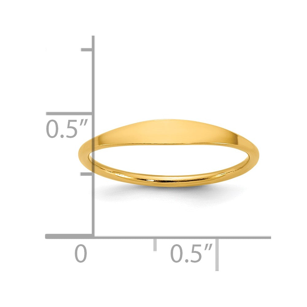 Alternate view of the 1/20 14K Gold Filled 2.8mm Signet Tapered Ring by The Black Bow Jewelry Co.