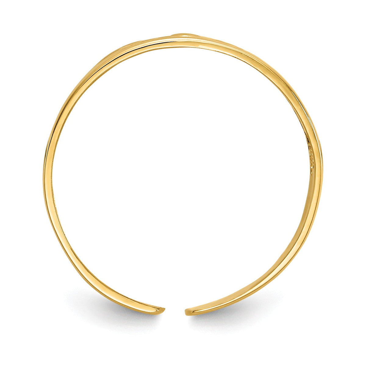 Alternate view of the Daisy Flower Toe Ring in 14 Karat Gold by The Black Bow Jewelry Co.