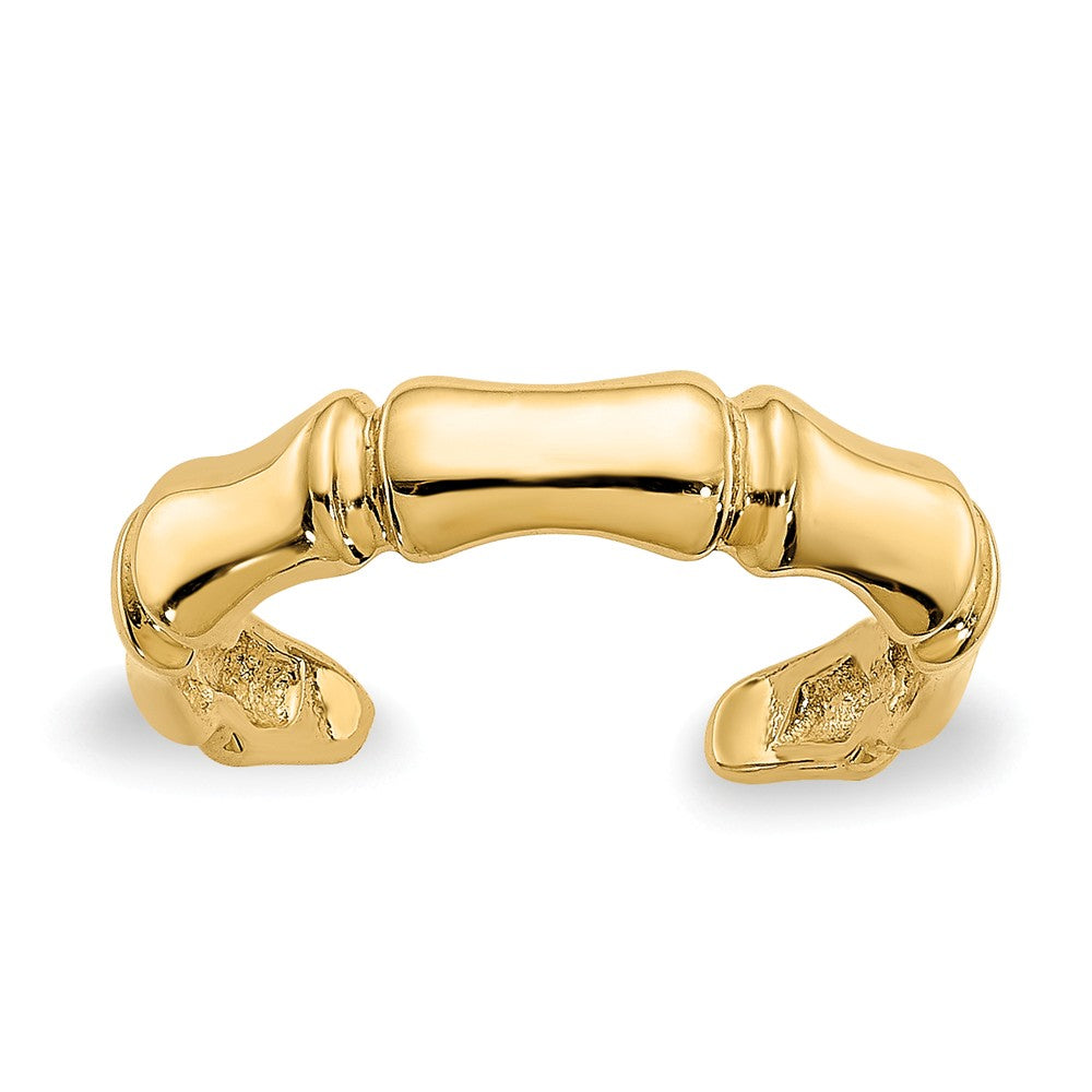 14k Yellow Gold Bamboo Inspired Toe Ring, Item R8431 by The Black Bow Jewelry Co.