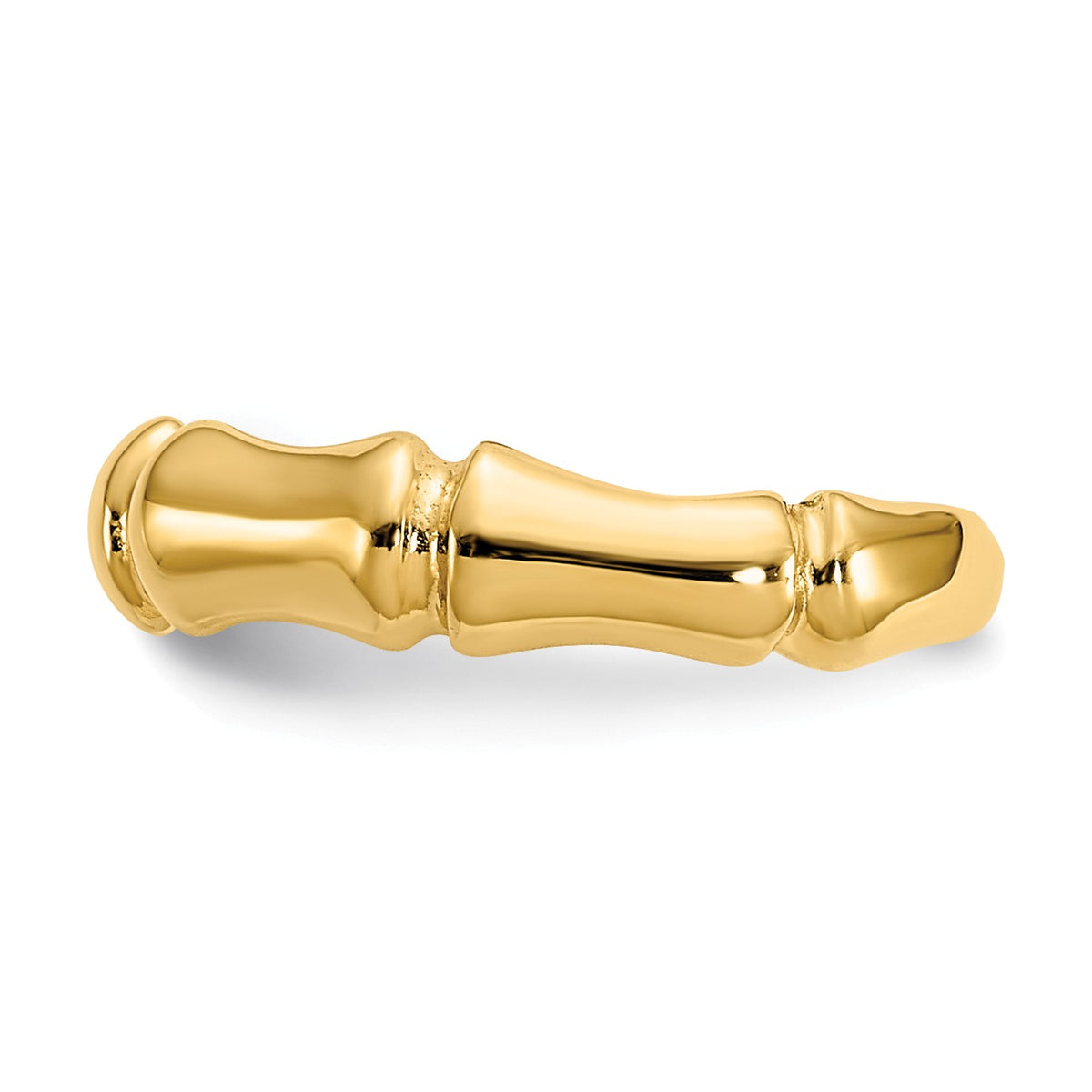 Alternate view of the 14k Yellow Gold Bamboo Inspired Toe Ring by The Black Bow Jewelry Co.