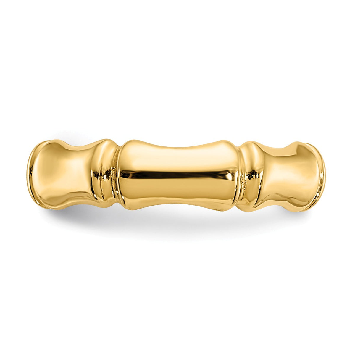 Alternate view of the 14k Yellow Gold Bamboo Inspired Toe Ring by The Black Bow Jewelry Co.