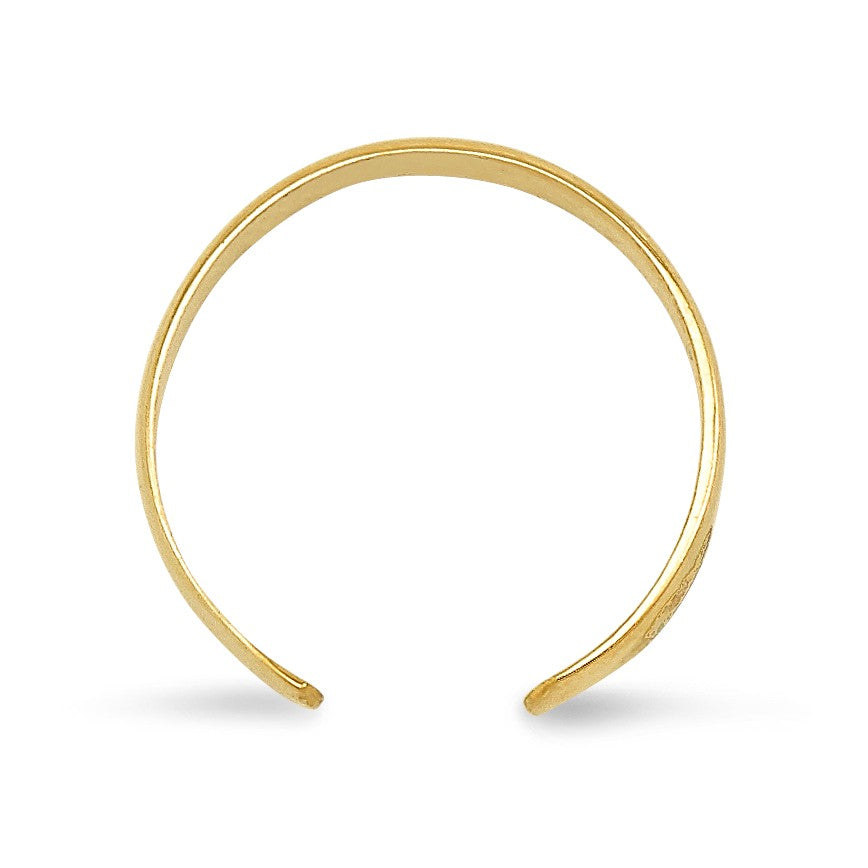 Alternate view of the High Polished Toe Ring in 14 Karat Gold by The Black Bow Jewelry Co.