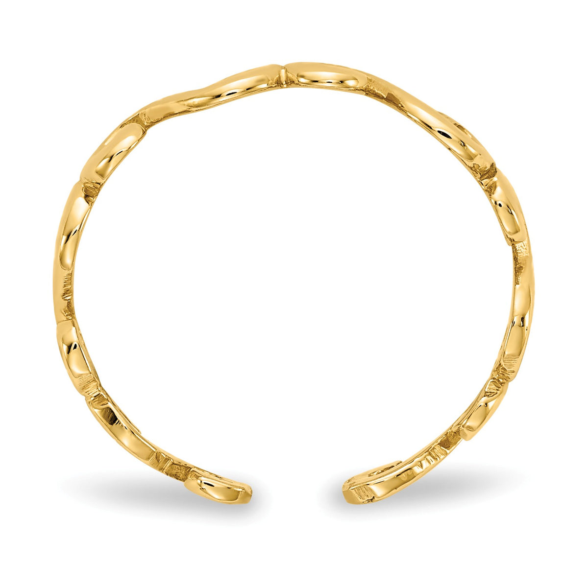 Alternate view of the Swirl Toe Ring in 14 Karat Gold by The Black Bow Jewelry Co.