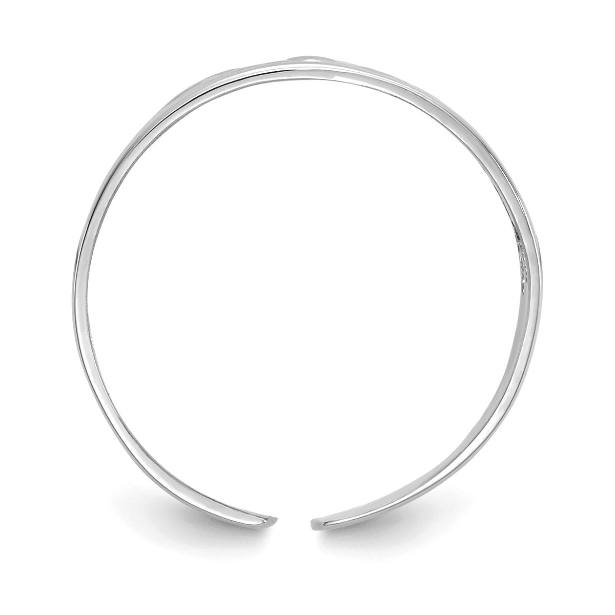 Alternate view of the Floral Toe Ring in 14 Karat White Gold by The Black Bow Jewelry Co.