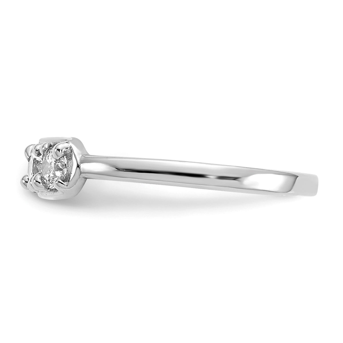 Alternate view of the Cubic Zirconia Toe Ring in 14 Karat White Gold by The Black Bow Jewelry Co.