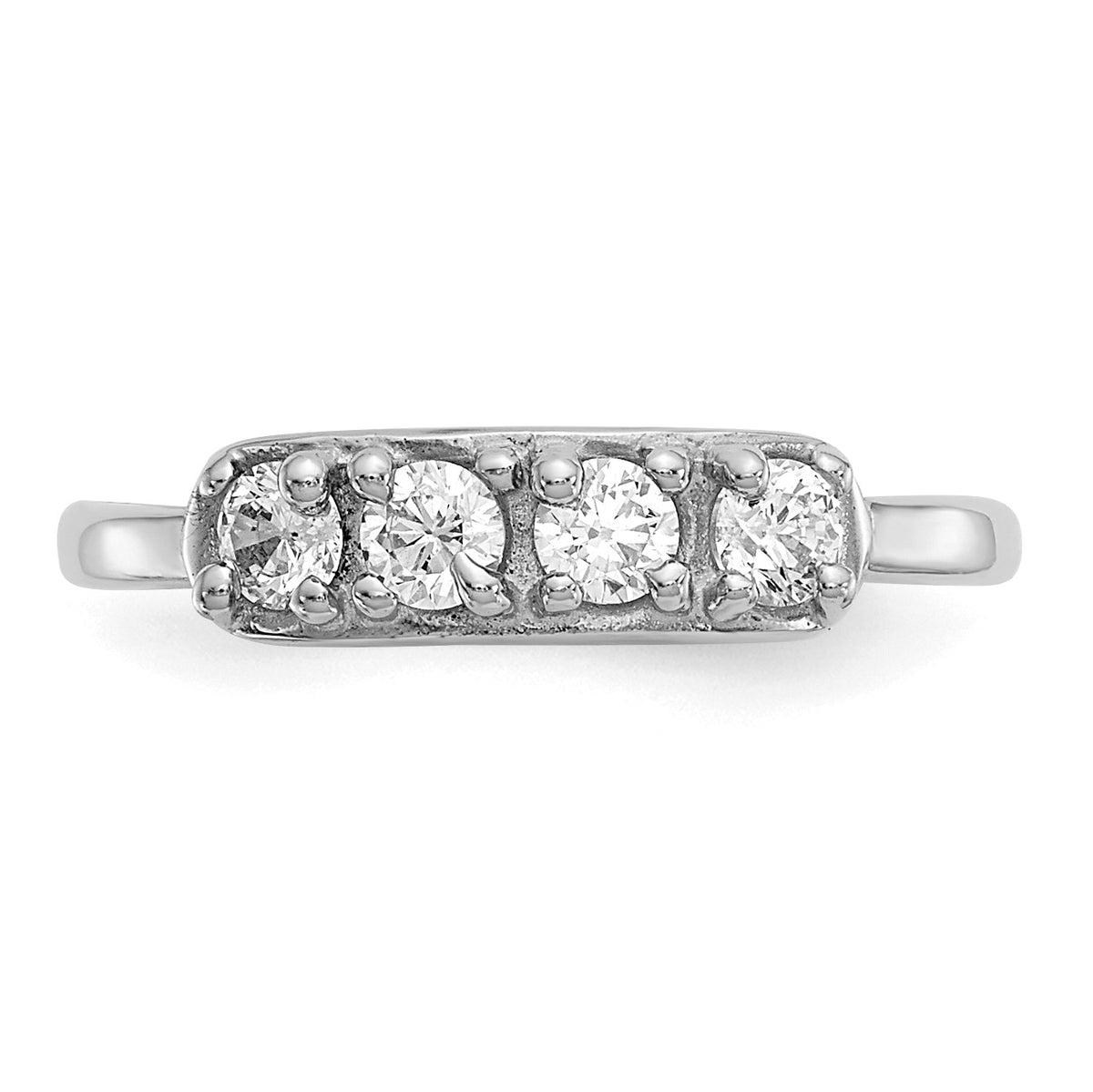 Alternate view of the Cubic Zirconia Toe Ring in 14 Karat White Gold by The Black Bow Jewelry Co.