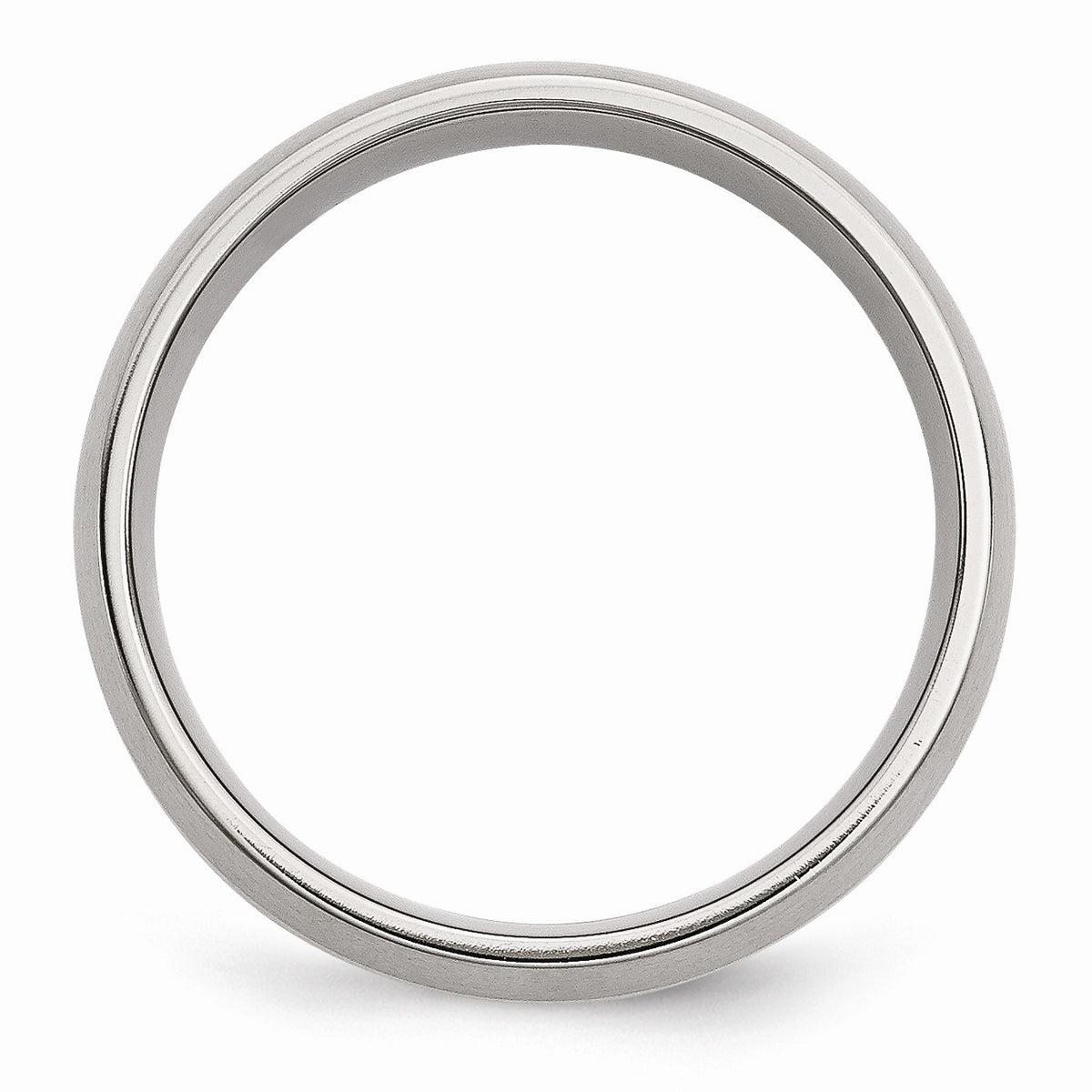 Alternate view of the Stainless Steel & 14K Gold Inlay, 8mm Satin Unisex Band by The Black Bow Jewelry Co.