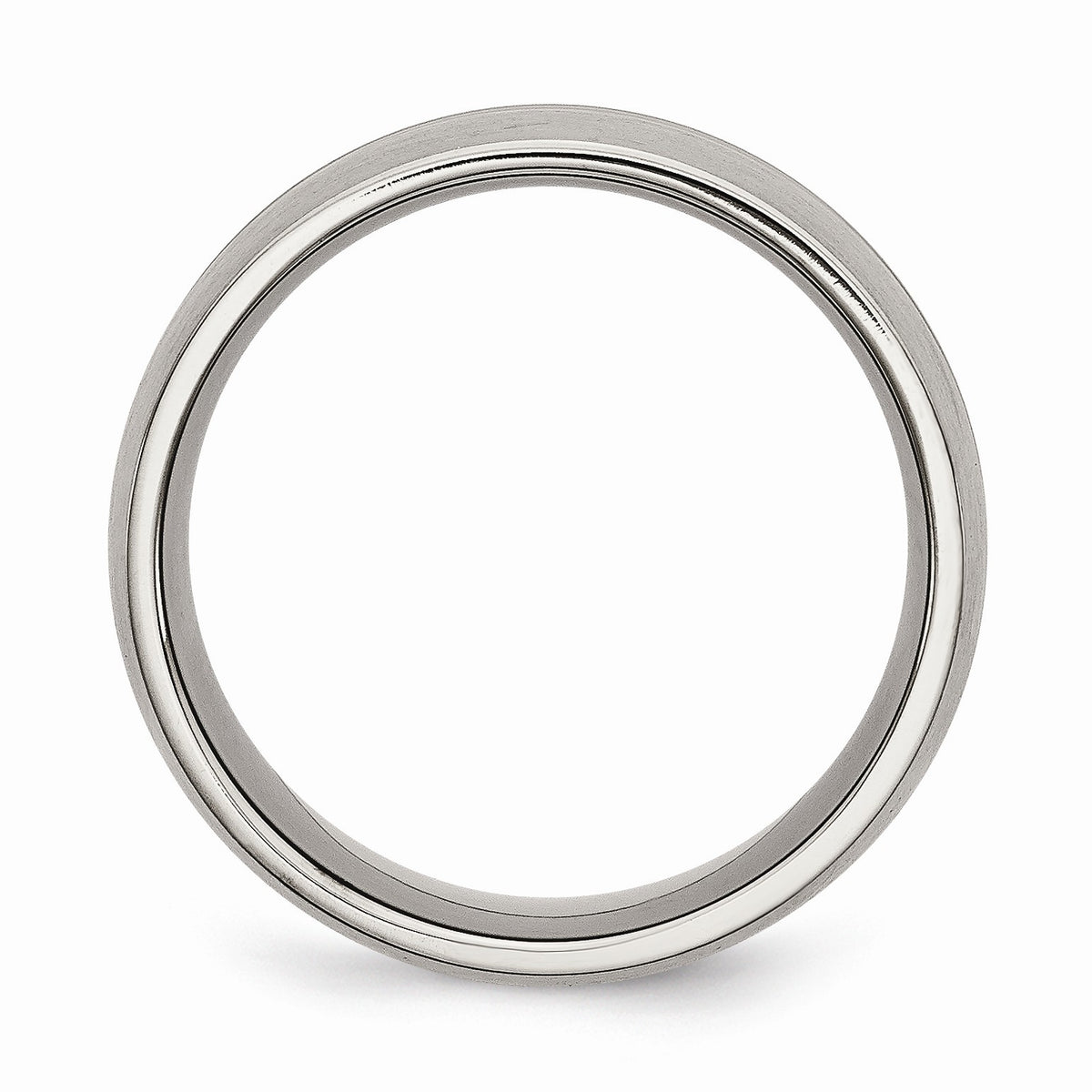 Alternate view of the Titanium, 10mm Center Grooved Band by The Black Bow Jewelry Co.